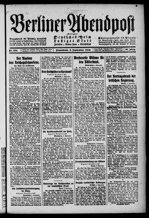 Berliner Abendpost vom 06.09.1919