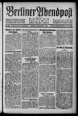 Berliner Abendpost vom 19.09.1919
