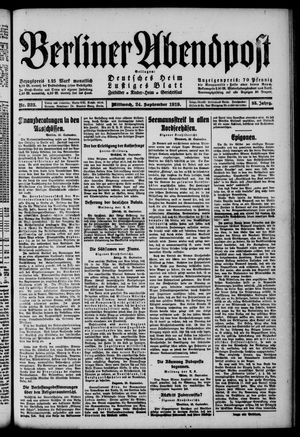 Berliner Abendpost vom 24.09.1919