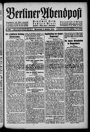 Berliner Abendpost vom 02.10.1919