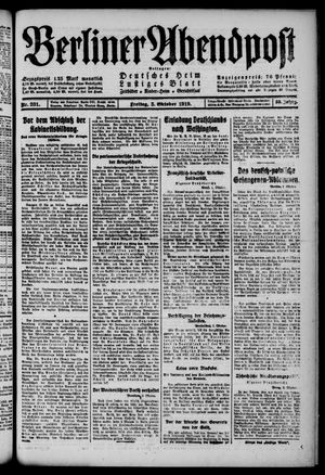 Berliner Abendpost vom 03.10.1919
