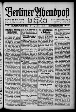 Berliner Abendpost vom 05.10.1919