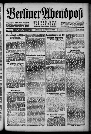 Berliner Abendpost vom 15.10.1919