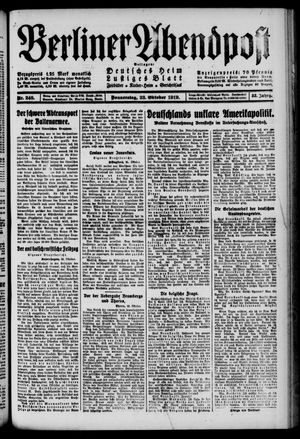 Berliner Abendpost vom 23.10.1919