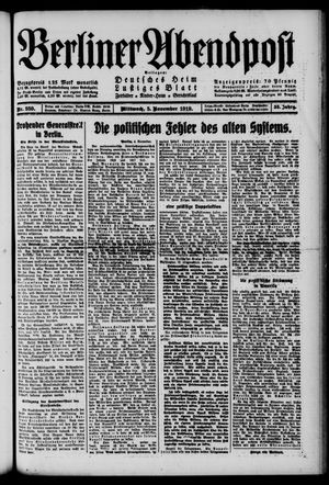 Berliner Abendpost vom 05.11.1919