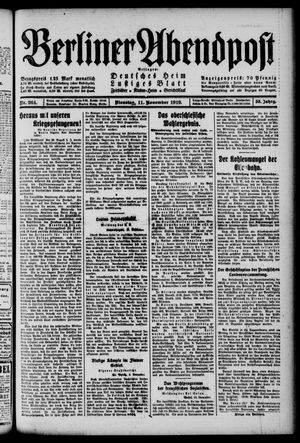 Berliner Abendpost vom 11.11.1919