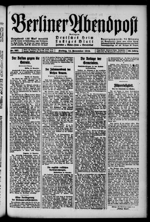 Berliner Abendpost vom 14.11.1919