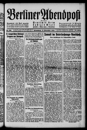 Berliner Abendpost vom 15.11.1919