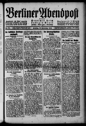 Berliner Abendpost vom 23.11.1919