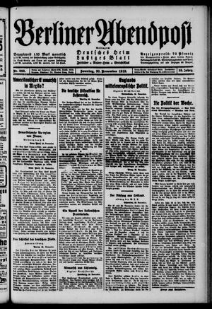Berliner Abendpost vom 30.11.1919