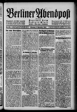 Berliner Abendpost vom 02.12.1919