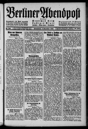 Berliner Abendpost vom 06.12.1919