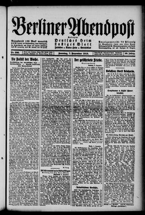 Berliner Abendpost vom 07.12.1919