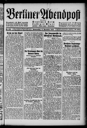 Berliner Abendpost vom 11.12.1919