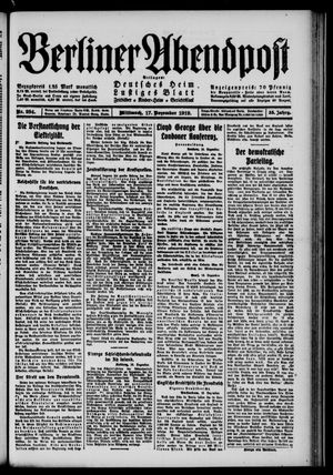 Berliner Abendpost on Dec 17, 1919