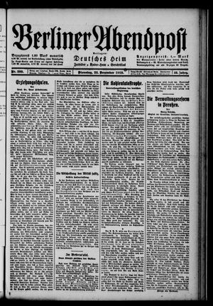 Berliner Abendpost vom 23.12.1919