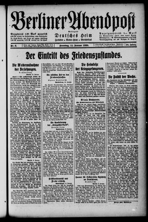 Berliner Abendpost vom 11.01.1920
