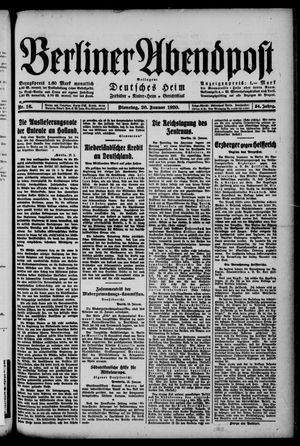 Berliner Abendpost vom 20.01.1920