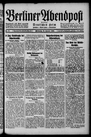 Berliner Abendpost vom 21.01.1920