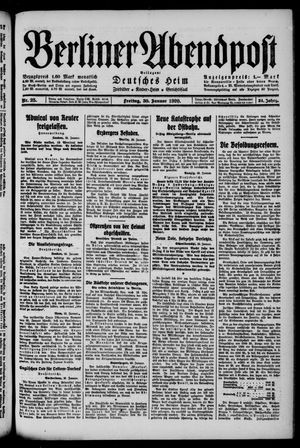 Berliner Abendpost vom 30.01.1920
