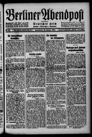 Berliner Abendpost vom 31.01.1920