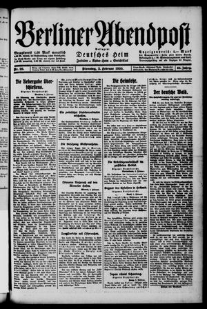 Berliner Abendpost vom 03.02.1920