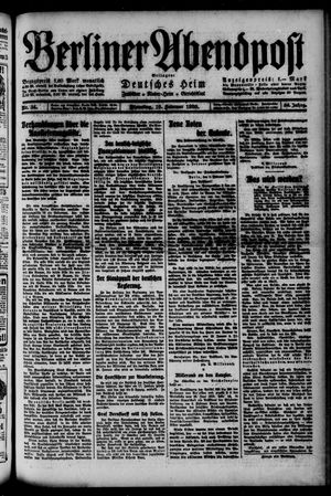 Berliner Abendpost vom 10.02.1920
