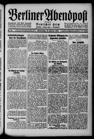 Berliner Abendpost vom 19.02.1920