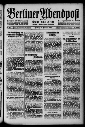 Berliner Abendpost on Feb 20, 1920