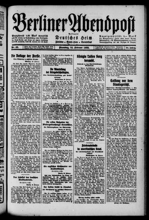 Berliner Abendpost vom 24.02.1920