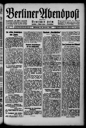 Berliner Abendpost vom 25.02.1920