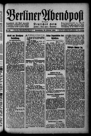 Berliner Abendpost vom 28.02.1920
