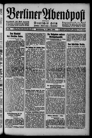 Berliner Abendpost vom 11.03.1920