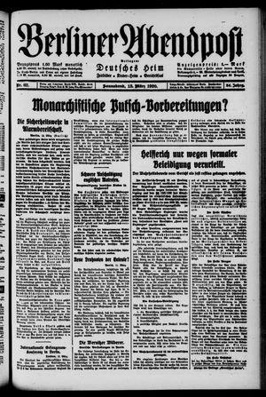 Berliner Abendpost vom 13.03.1920