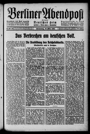 Berliner Abendpost vom 25.03.1920