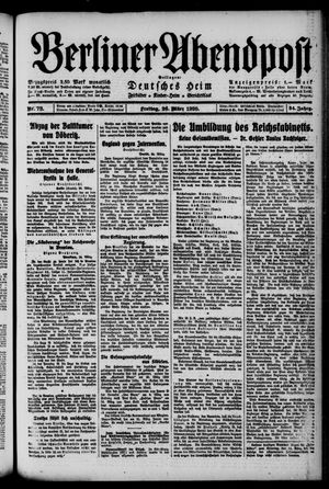 Berliner Abendpost vom 26.03.1920