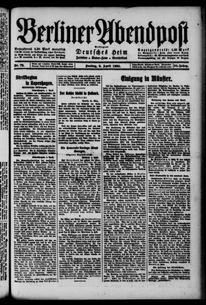 Berliner Abendpost vom 02.04.1920