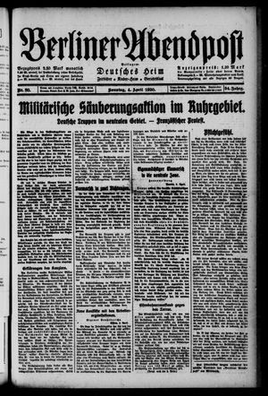 Berliner Abendpost on Apr 3, 1920