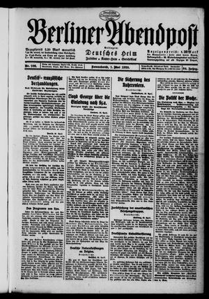 Berliner Abendpost vom 01.05.1920