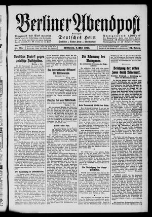 Berliner Abendpost vom 05.05.1920