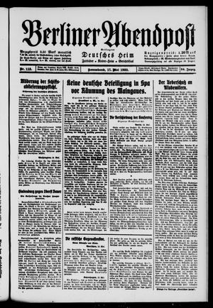 Berliner Abendpost vom 15.05.1920
