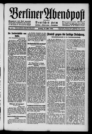 Berliner Abendpost vom 21.05.1920
