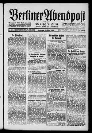 Berliner Abendpost vom 23.05.1920