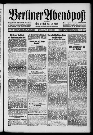 Berliner Abendpost vom 26.05.1920
