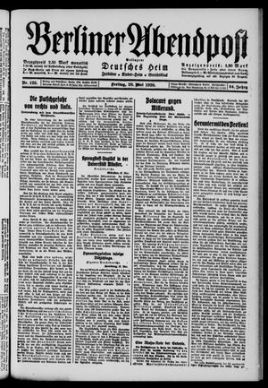 Berliner Abendpost vom 28.05.1920