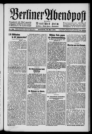 Berliner Abendpost vom 29.05.1920