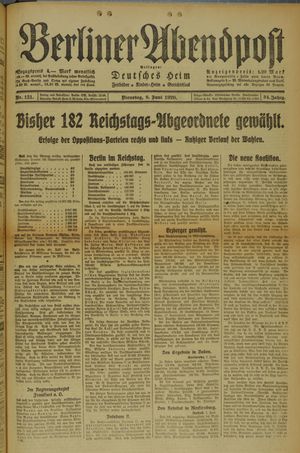 Berliner Abendpost vom 08.06.1920