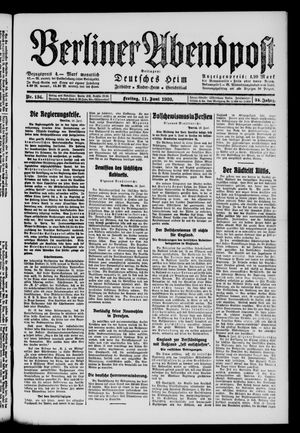 Berliner Abendpost vom 11.06.1920