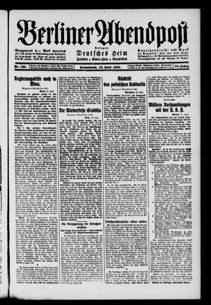 Berliner Abendpost vom 12.06.1920
