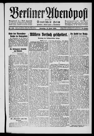 Berliner Abendpost vom 13.06.1920